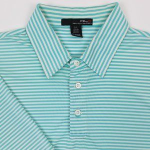 RLX Ralph Lauren Men's Large Blue Green Polo Shirt